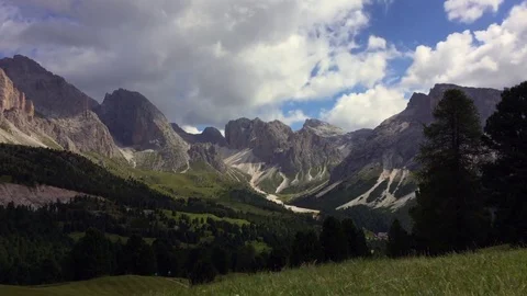 Clouds over the valley in video time lapse Stock Footage 84820751