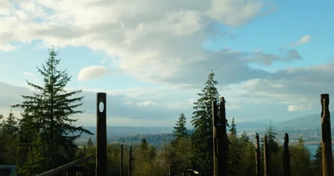 Clouds over Vancouver - 10s Stock Footage 339107659