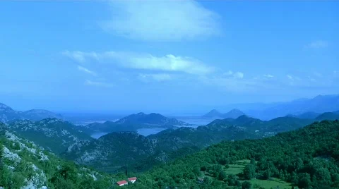 Clouds over village Stock Footage 709724