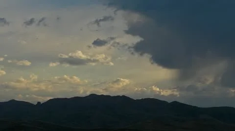 Clouds over Wells at Dusk Stock-Footage 11852530