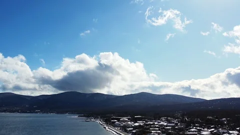 Clouds over Yamanakako Stock Footage 124763684