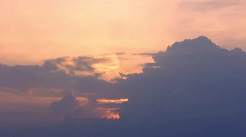 Clouds overshadow sun during sunrise Stock Footage 48250826