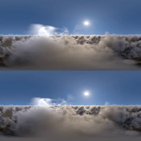 Clouds Panoramic Stereoscopic 360 VR Stock Footage 94385642