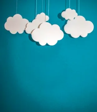 Clouds of paper Stockfoto's