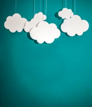 Clouds of paper Stockfoto's