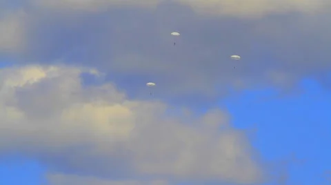 Clouds parashutes Stock Footage 30298242