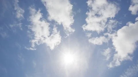 Clouds Pass Across a Sunny Sky Video stock 76854089