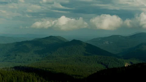 Clouds Pass Cascade Mountains Day Stock Footage 232158446