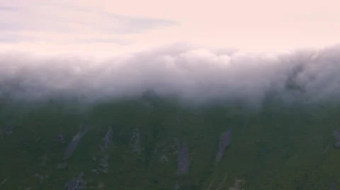Clouds pass over the mountains Stock Footage 67404697