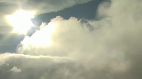 Clouds Passing Bright Sun Video stock 19194824