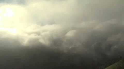 Clouds Passing Bright Sun on Top Left Corner 스톡 동영상 19197075