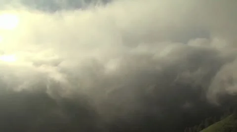 Clouds Passing Bright Sun on Top Left Corner 3 Stock-Footage 19197258