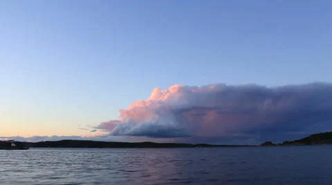 Clouds passing by the coast time lapse Stock-Footage 50585737