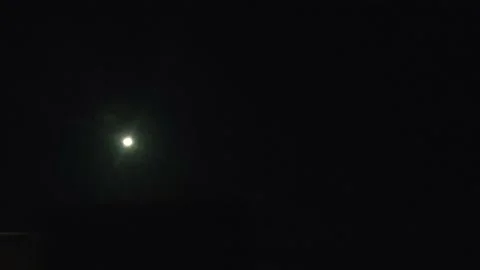 Clouds Passing by the Full Moon in Spooky Feeling Like Thriller. Stock Footage 225443859