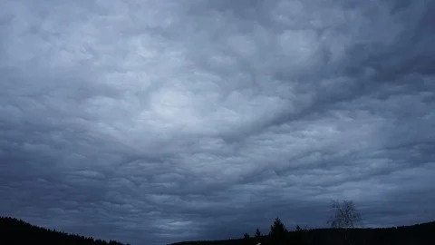 Clouds passing at great speed. Blue sky. Time-lapse video Stock Footage 90530735