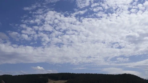 Clouds passing at great speed. Blue sky. Time-lapse video Stock Footage 90533182