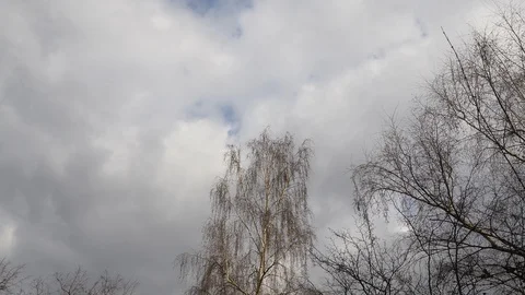Clouds passing at great speed. Blue sky. Time-lapse video Stock Footage 90557675