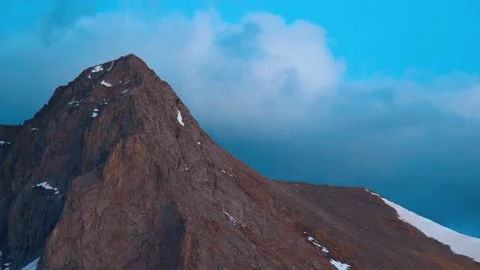 Clouds Passing Mountain View Stock Footage 132345639
