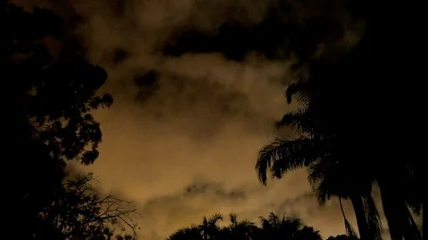 Clouds passing night sky time-lapse 4k Stock Footage 106131954
