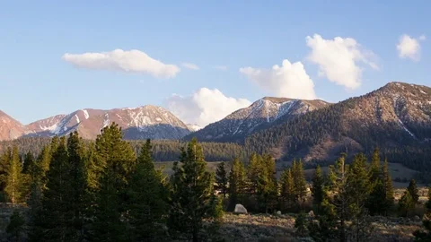 Clouds Passing Over Alpine Mountains as Day Becomes Night Video stock 76629919