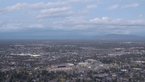 Clouds passing over a city Stock Footage 87612683