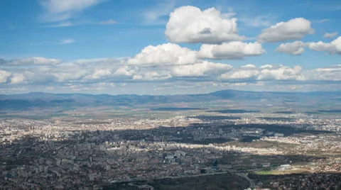 Clouds Passing over a Cityscape TIme Lapse HD Background 22582605