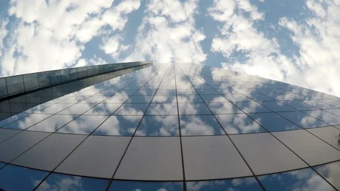 Clouds passing over corporate building. Stock Footage 114114390