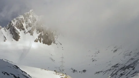 Clouds passing over the mountains Stock Footage 106285882