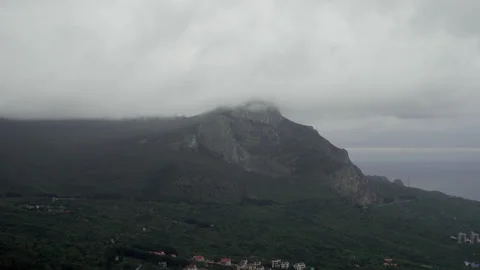 Clouds Passing Over Mountains Video stock 107314901