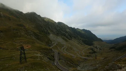 Clouds Passing Over Transfagarasan Highway in Romanian Mountains Time Lapse Stock-Footage 101209477