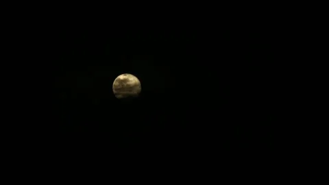 Clouds Passing Over Wolf Moon (Full Moon)2 Video stock 231073010