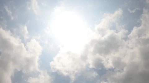 Clouds Passing Overhead On A Sunny Day Timelapse Stock Footage 242739032