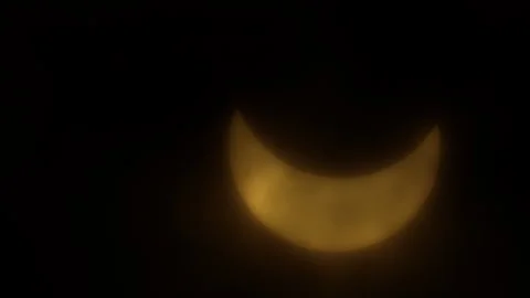 Clouds Passing Partial Solar Elipse 動画素材 272709839
