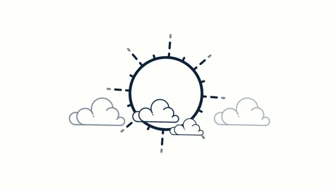 Clouds passing by the Sun. Seamless loop every 10 seconds. Video stock 130861749