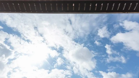 Clouds passing by the window Vídeo Stock 119162556
