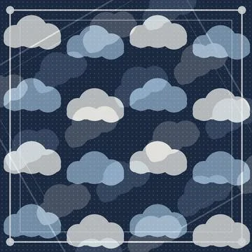 Clouds pattern background abstract geometric design illustration Ilustração Stock