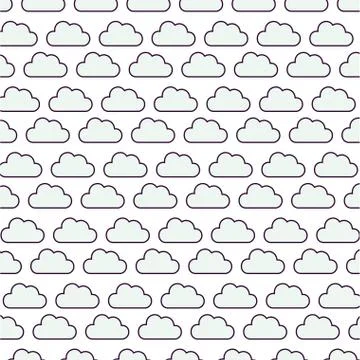 Clouds pattern background isolated icon Illustrazione stock