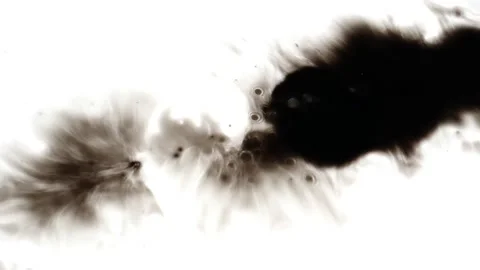 Clouds like pattern of black ink blot Video stock 147701621
