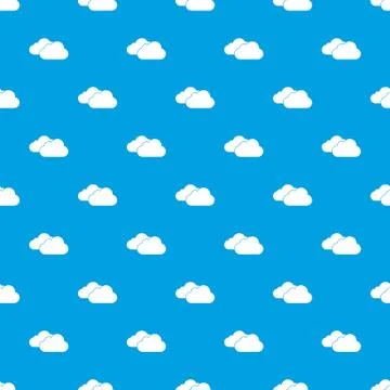 Clouds pattern seamless blue Illustrazione stock