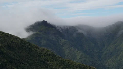 CLOUDS AT PICO RUIVO Stock Footage 292268728