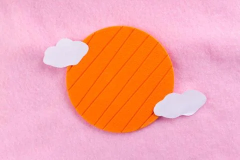 Clouds on pink background Stock Photos