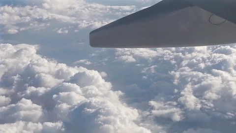 Clouds-Plane MVI 0722 Stock Footage 80386317