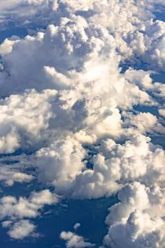 Clouds from the plane window Stock Photos