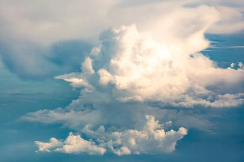Clouds from the plane window Stock Photos