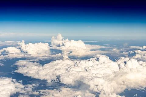 Clouds from the plane window Stock Photos