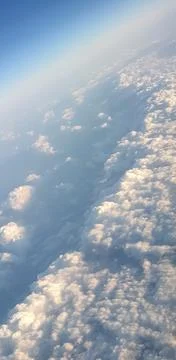 Clouds from the plane window Stock Photos