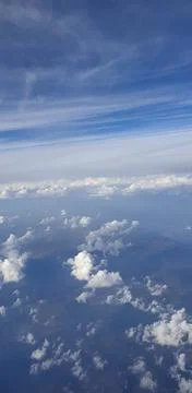 Clouds from the plane window Stock Photos
