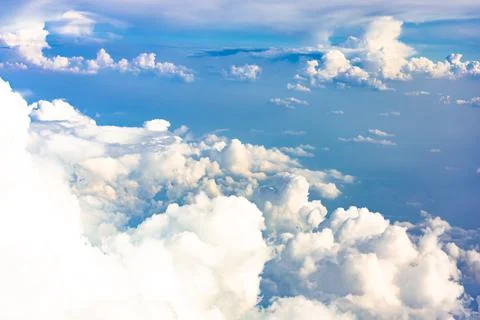 Clouds from the plane window Stock Photos