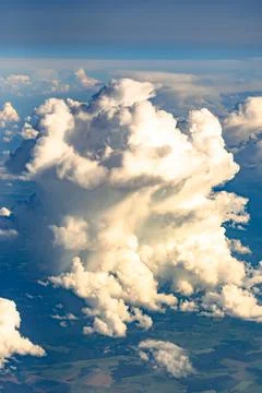 Clouds from the plane window Stock Photos