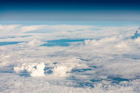 Clouds from the plane window Stock Photos